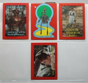 RETURN TO OZ 1985 Walt Disney Productions Sticker Lot of 4 Cards Dorothy TIK TOK