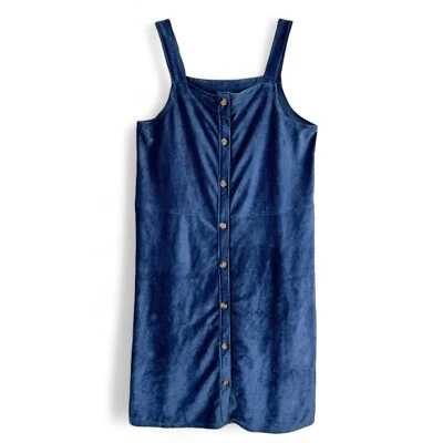 Vestido So Girls Talla 20 Plus Azul con Botones Bolsillos Elásticos Foto 1 de 4