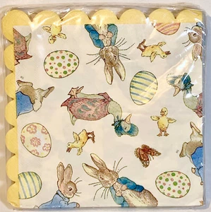 Beatrix Potter Peter Rabbit Party, Shower, Easter Scalloped Edge Paper Napkins - Picture 1 of 2