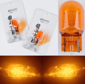 Nokya 7440 Nok5201 21W Amber Two Bulbs Rear Turn Signal Light Replace Stock Lamp - Picture 1 of 8