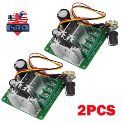 2pc 15A 6V-90V Pulse Width Modulator For PWM Stepless DC Motor Speed Controller - Image 1 of 4