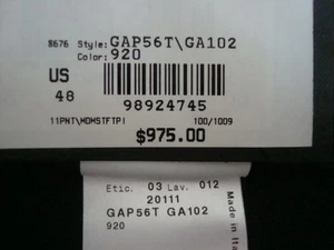 NEU MIT ETIKETT $ 975 GIORGIO ARMANI elegante Damenhose Made in ITALY Etikett Gr. 48 - Bild 1 von 8