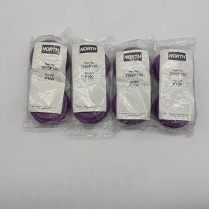 4 paia cartuccia filtro respiratore purificatore aria North 7580P100 P100 - Foto 1 di 2