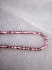 14k GF AAA Rubellite Tourmaline Graduated Faceted Bead Necklace 24” - Picture 1 of 12