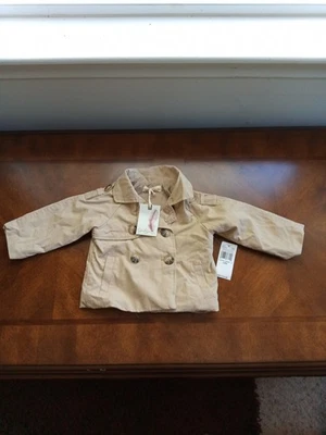 Chaqueta Jessica Simpson NUEVA CON ETIQUETAS Infantil Niñas Talla 12 Meses Caqui Abotonada Dos Bolsillos Foto 1 de 4