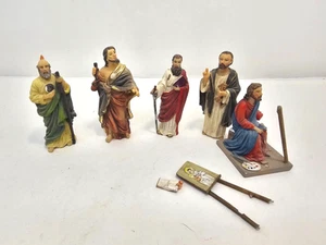 Lote de 5 figuras de estatua católica de San Pedro San Judas de colección Roman, Inc 2004 - Imagen 1 de 5