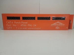 NEW-Allen Tel Products AT66-PNL-24 CAT-6 24-Port Patch Panel -1RU - Picture 1 of 2