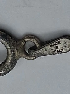 Vintage Made In Italy Silber Halskette angelaufen unbekanntes Herstellerzeichen - Bild 1 von 6