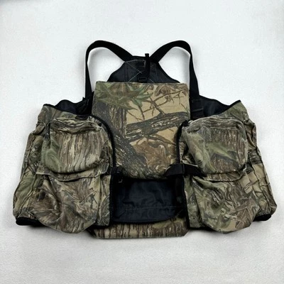 Vintage Hunting Vest Size XL Realtree Camo Turkey Hunting Seat Pad Pockets  - Image 1 of 4