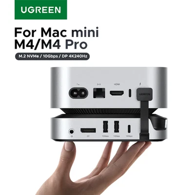 UGREEN Mac Mini M4 Docking Station USB Hub M.2 NVMe SSD 4K240Hz DP 10Gbps - Image 1 of 4