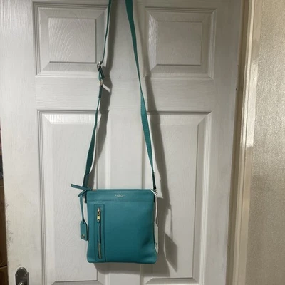 RADLEY Zippy Ocean Blue Leather Small Zip Top Crossbody Bag - New - RRP £199 - image 1 of 4