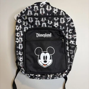 Disneyland Resort Mickey Mouse Gesicht schwarz & weiß Rucksack groß Kidcore Neu mit Etikett - Bild 1 von 22