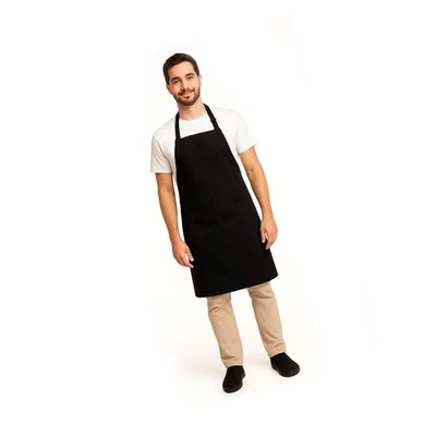 Black Apron with Pockets for Men and Women - 35" Long Multi Purpose Polyester... - Image 1 of 4
