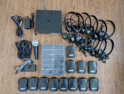 Lot 12x Williams Sound PPA R37,  Transmitter T45, Charger Microphone Headphones - Image 1 of 4
