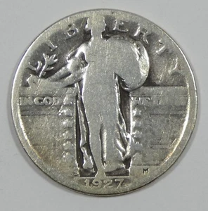 OFERTA 1927-S Cuarto Libertad Permanente BUENO 25 centavos de plata - Imagen 1 de 4
