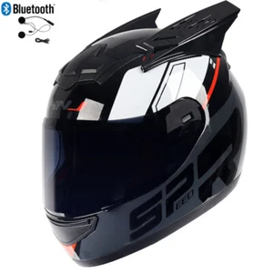 DOT Bluetooth Motorcycle Helmet Full Face Scooter ATV Crash Motorbike helmet - Picture 1 of 54