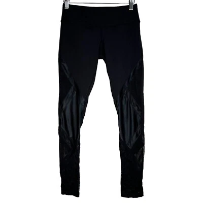 Leggings Splits59 Ryder Noir Performance tiro bajo malla negra tobillo talla pequeña Foto 1 de 4