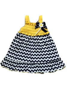 Sophie Rose Baby Girls Dress Navy/Yellow Size 2T New Condition with tags - Picture 1 of 4