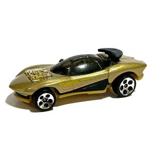 Vintage 1991 Hot Wheels Metallic Gold Diecast Model Sports Race Car Toy Black - Picture 1 of 11