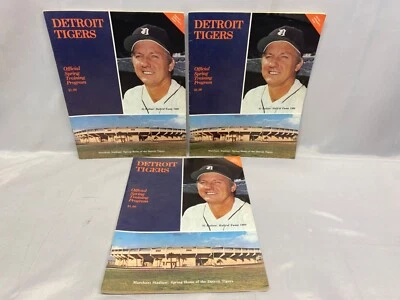 1980 Detroit Tigers Spring Training Programs---AL KALINE cover—Lot of 3 - Image 1 of 4