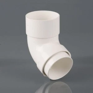 Brett Martin 68mm Circular Downpipe Bend 112.5 Degrees Offset - White #25D547 - Picture 1 of 2