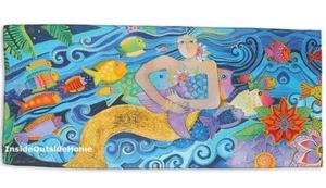Laurel Burch Mermaid Ocean Song Fish Flowers Scarf NEW Retired Great GIFT - Picture 1 of 3