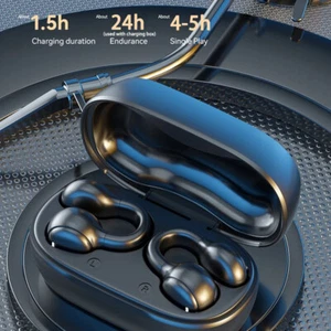 Bluetooth 5.3 Wireless Ohrhörer Ohrclip Knochenleitung Headset Sport Kopfhörer - Bild 1 von 27