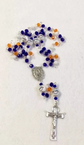 SAN DIEGO PADRES ROSARY GLASS ORNAMENT NECKLACE JEWELRY BEADED MLB BASEBALL LOGO Cover