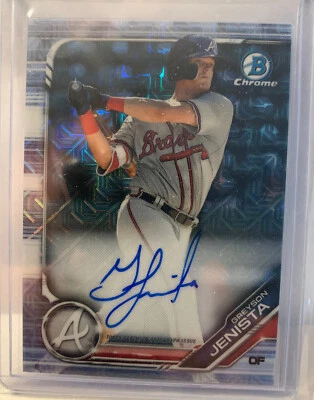 GREYSON JENISTA 2019 Bowman Chrome MEGA BOX MOJO Refractor Auto Braves - Image 1 of 2