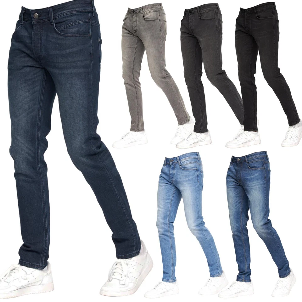 Crosshatch Mens Slim Fit Jeans in Stretch Denim Designer Trousers Pants Sizes
