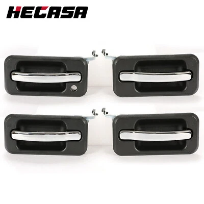 HECASA Exterior Door Handle For 2003-2009 Hummer H2 Base Front & Rear (4 pc Set) - Imagem 1 de 4