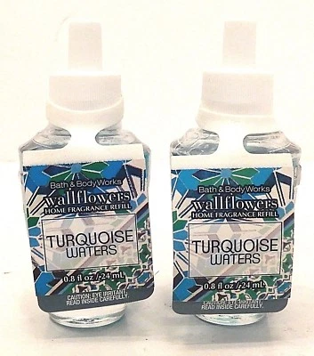 2 BATH & BODY WORKS WALLFLOWERS TURQUOISE WATERS FRAGRANCE REFILL NEW! - Изображение 1 из 3