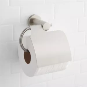 Soporte de papel higiénico Signature Hardware Ceeley (cromo) - Imagen 1 de 3