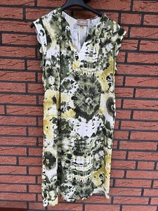 Marken Damen Sommerkleid „Cartoon „Bedruckt Grün Gr. 38 Gebraucht - Bild 1 von 5
