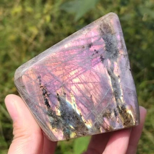 Top Natural Labradorite Mineral Specimen Quartz Crystal Reiki Repair Gems 370g - Picture 1 of 11