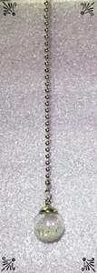 Handcrafted Diamond Point Rhinestones Glass Globe Silver Ceiling Fan Pull - Picture 1 of 4