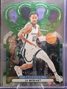 2023-24 Crown Royale Ja Morant #67 Green Crystal Cracked Ice SSP /21 Grizzlies - Bild 1 von 2
