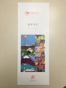Northwest Airlines/KLM World Business Class Menu Champagne Supper Japan Asia - Picture 1 of 2