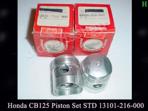 Honda CB125 CB93 Piston STD x2 NOS PISTON Standard Size 2 Pistons 13101-216-000 - Bild 1 von 2