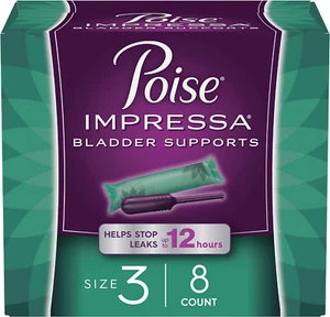 Poise Impressa Inkontinenz Blasenstütze für Frauen, Blasenkontrolle, Größe 3 - Bild 1 von 12