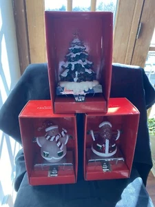 Lot 3 Macy's HOLIDAY LANE Light Up Christmas Stocking Holder Santa Snowman Tree - Picture 1 of 9