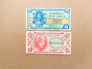 USA Military Certificate 5/25 cents (a) - Picture 1 of 2