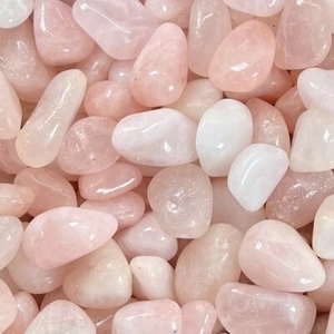 3lb JUMBO Bulk Rose Quartz Lot - Tumbled Stones - Healing and Reiki Crystals - Picture 1 of 4