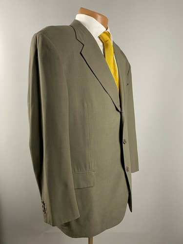 Giacca blazer uomo Givenchy verde lana seta oliva 3 bottoni taglia 52 7 R