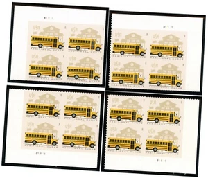 Autobús escolar US 5740 24c - Juego combinado de 4 piezas negras - MNH-2023- B111111 - Imagen 1 de 1