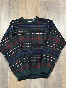 HENNESSY by VAN HEUSEN Sweater Men L Multicolor Pullover Acrylic Cosby 90s - Picture 1 of 2