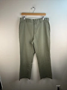Pantalones J Crew Adulto 34 Verde Oliva Caquis Algodón Corte Bota Hombres A81 - Imagen 1 de 10
