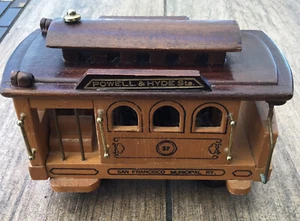 VTG San Francisco Cable Car Music Box Powell & Hyde Street Trolley Train- Works - Picture 1 of 5