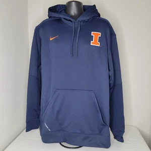 Nike Fighting Illini Illinois Therma-Fit Hooded Embroidered Sweatshirt 3X NWT - Picture 1 of 7