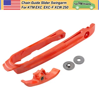 New Chain Slider Orange For KTM 150 250 300 350 450 500 SX XC XC-W EXC 2017-2023 - Image 1 of 4